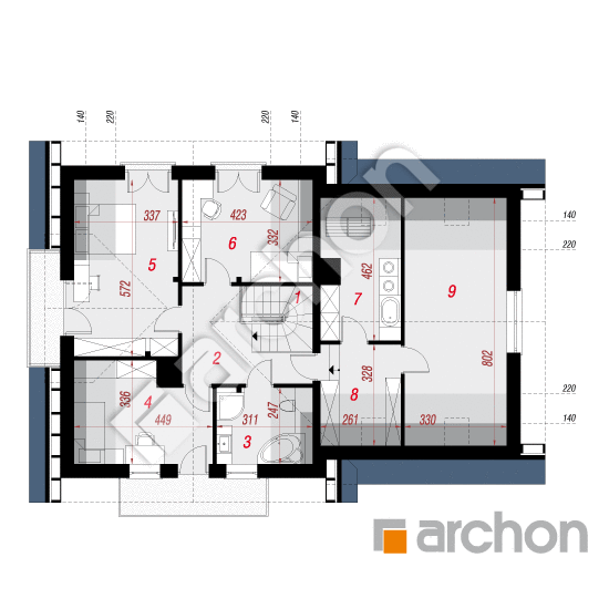 Проект будинку ARCHON+ Будинок в рододендронах 20 (Г2Н) План мансандри