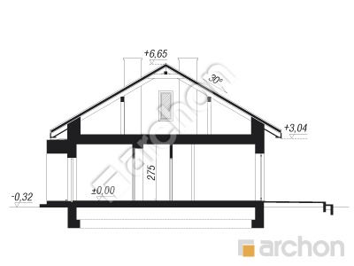 Проект дома ARCHON+ Дом в овсянницах 3 Розріз будинку