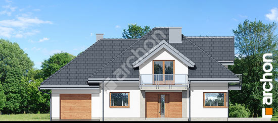 Передній фасад Будинок в тополях