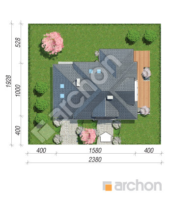 Проєкт будинку ARCHON+ Будинок в тополях Ситуація