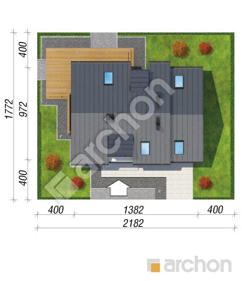 Проєкт будинку ARCHON+ Будинок в кардамоні 2 вер.2 Ситуація