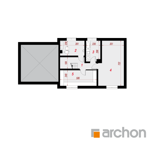 Проект будинку ARCHON+ Будинок в вербені 7 (Г2П) План підвалу