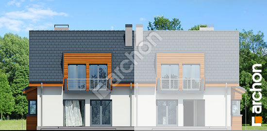 Дворовой фасад Дом в клематисах 8 (Б) вер.3