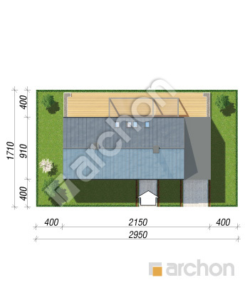 Проєкт будинку ARCHON+ Будинок в страусоперах Ситуація