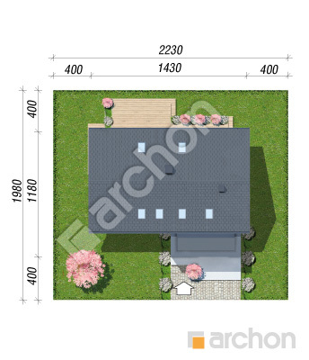 Проект дома ARCHON+ Дом в трибулах Ситуація