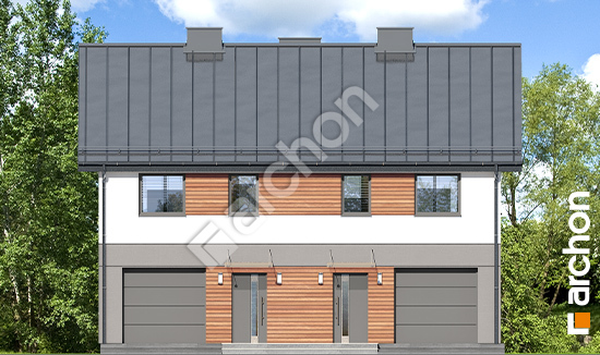 Передний фасад Дом в ривиях 3 (ГР2)