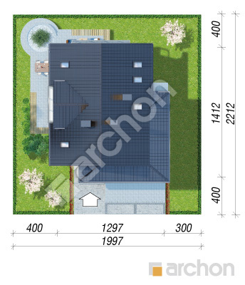 Проект дома ARCHON+ Дом в очанке (Г2Н) Ситуація