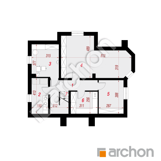 Проект будинку ARCHON+ Будинок в мірабеллі (П) План підвалу