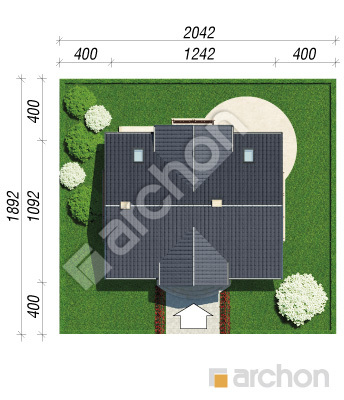 Проєкт будинку ARCHON+ Будинок в мірабеллі (П) Ситуація