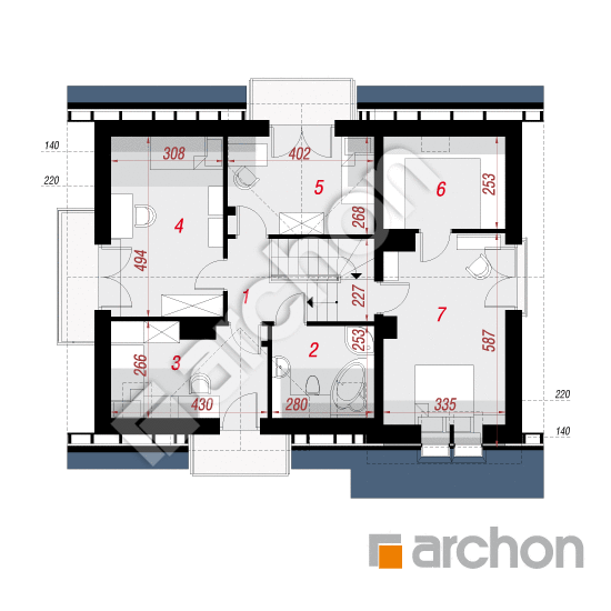 Проект будинку ARCHON+ Будинок в рододендронах 15 (Н) вер.2 План мансандри
