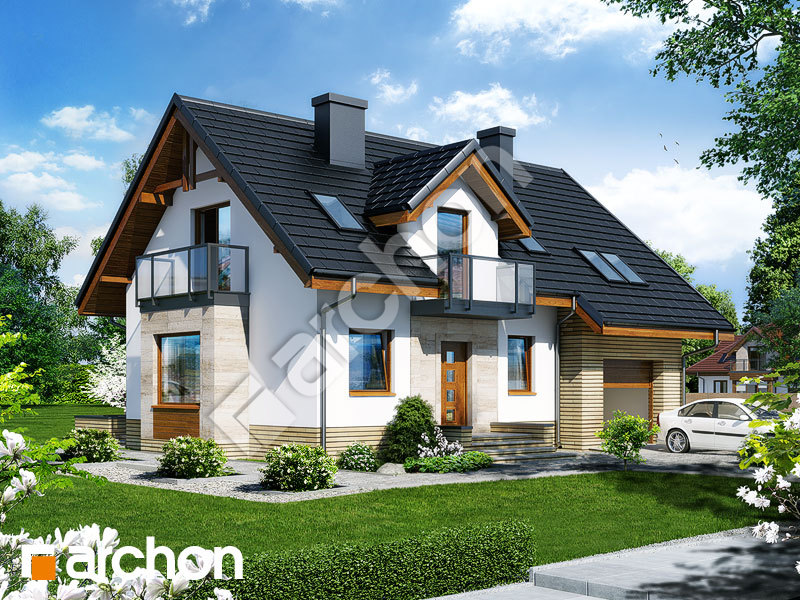 Проект будинку ARCHON+ Будинок в рододендронах 15 (Н) вер.2 Вид 1