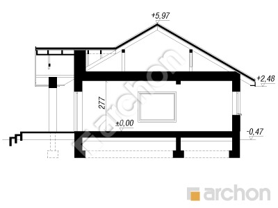 Проєкт будинку ARCHON+ Будинок в лещиновнику (Т) Розріз будинку