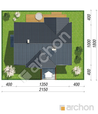 Проєкт будинку ARCHON+ Будинок в лещиновнику (Т) Ситуація