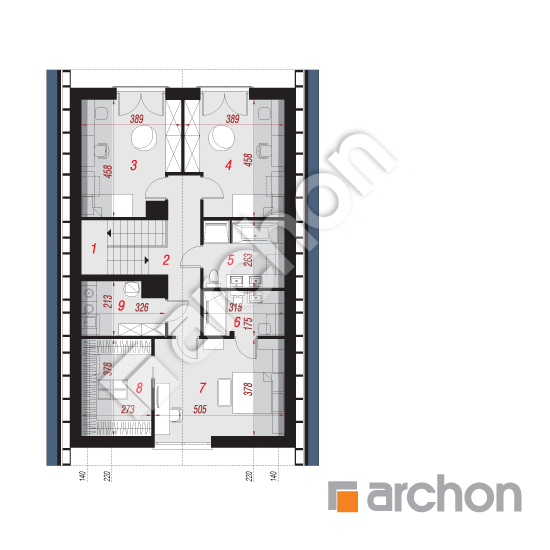 Проект дома ARCHON+ Дом в лиголях 2 План мансандри