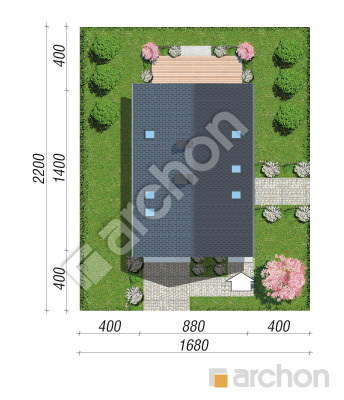 Проєкт будинку ARCHON+ Будинок в ліголях 2 Ситуація