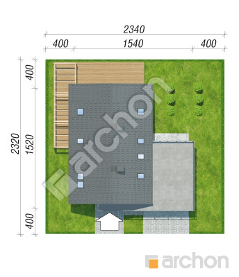 Проект дома ARCHON+ Дом в амбуранах 2 (Г2) Ситуація