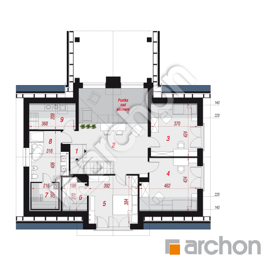 Проект будинку ARCHON+ Будинок під софорою 3 План мансандри