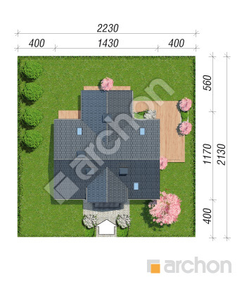 Проект дома ARCHON+ Дом под софорой 3 Ситуація