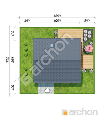 Проєкт будинку ARCHON+ Будинок в малинівці 11 (Е) ВДЕ Ситуація