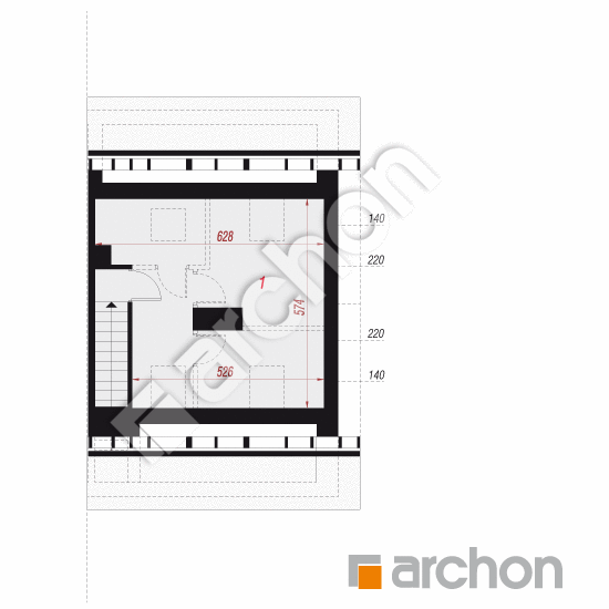 Проект будинку ARCHON+ Будинок в фіалках 14 (Р2Б) вер.2 План мансандри