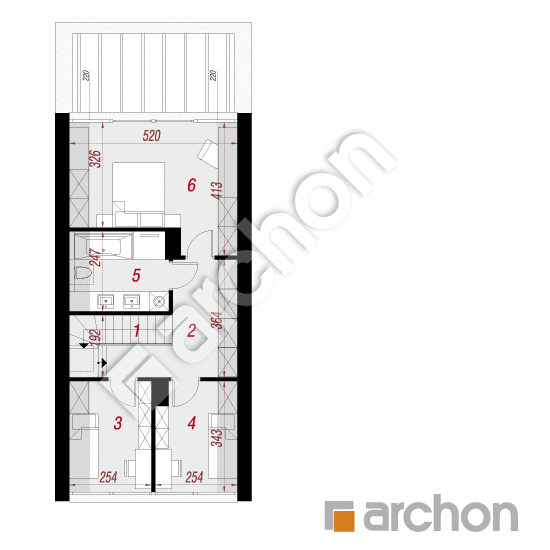Проект будинку ARCHON+ Будинок в мускатах 3 План мансандри
