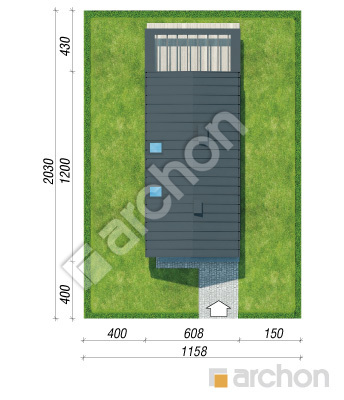 Проєкт будинку ARCHON+ Будинок в мускатах 3 Ситуація