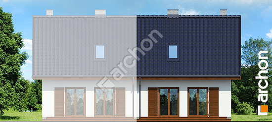 Дворовой фасад Дом в бруснике Б вер.3