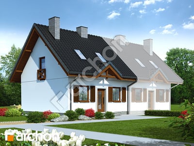 Проєкт будинку ARCHON+ Будинок в брусниці (Б) вер.3 