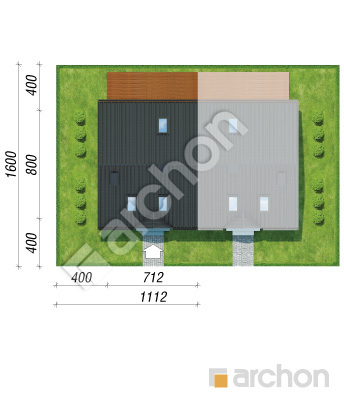 Проєкт будинку ARCHON+ Будинок в брусниці (Б) вер.3 Ситуація