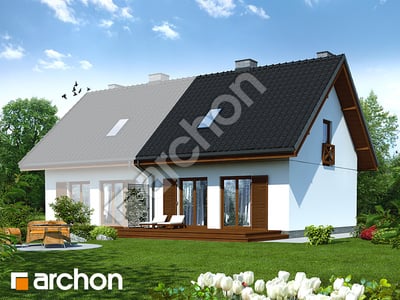 Проєкт будинку ARCHON+ Будинок в брусниці (Б) вер.3 Вид 2