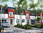 Проект будинку ARCHON+ Будинок в цикламенах 3 (P) вер.3 стилізація 5