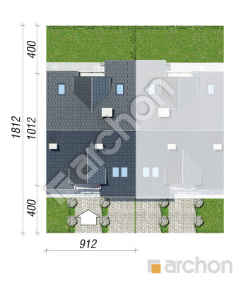 Проєкт будинку ARCHON+ Будинок в цикламенах 3 (C) вер.3 Ситуація