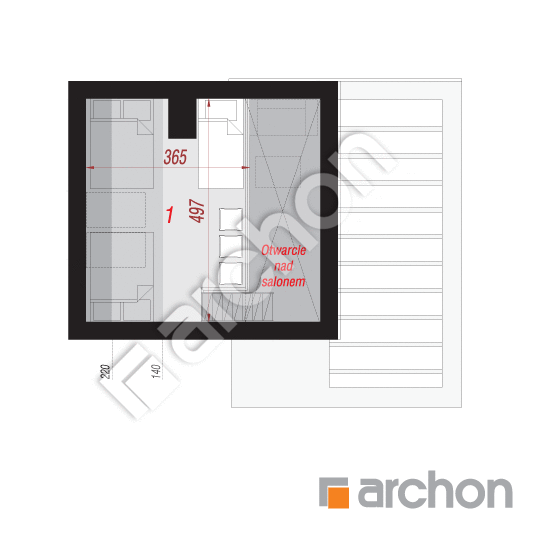 Проект дома ARCHON+ Летний домик в крокусах 4 План мансандри