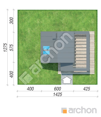Проект дома ARCHON+ Летний домик в крокусах 4 Ситуація