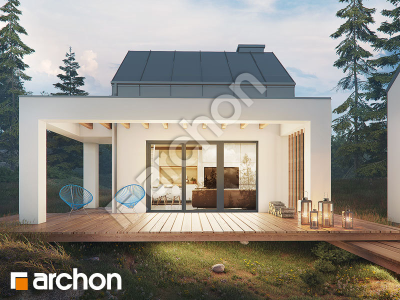 Проект дома ARCHON+ Летний домик в крокусах 4 Вид 1