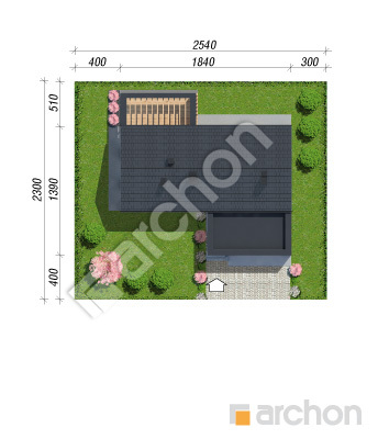 Проєкт будинку ARCHON+ Будинок в ялівці 3 (Г2) Ситуація