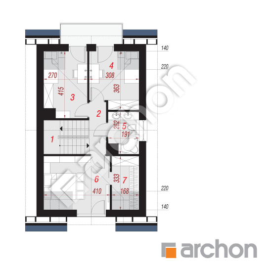 Проект будинку ARCHON+ Будинок в клематисах 2 План мансандри