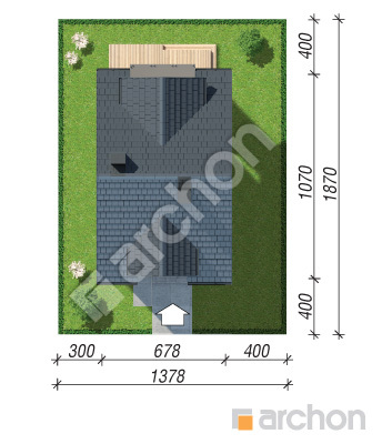 Проєкт будинку ARCHON+ Будинок в клематисах 2 Ситуація