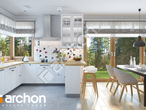 Проект дома ARCHON+ Дом в сливах 2 (Г) визуализация кухни 1 вид 2