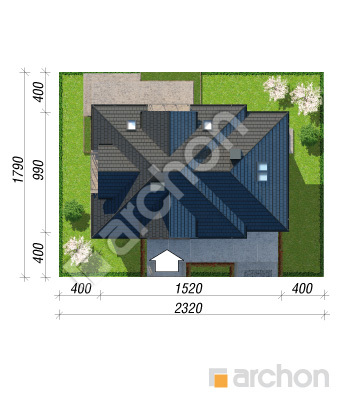 Проєкт будинку ARCHON+ Будинок в сливах 2 (Г) Ситуація