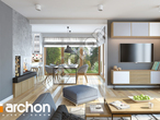 Проект дома ARCHON+ Дом в сливах 2 (Г) дневная зона (визуализация 1 вид 1)