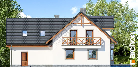 Дворовой фасад Дом в рододендронах 3 (Г2)