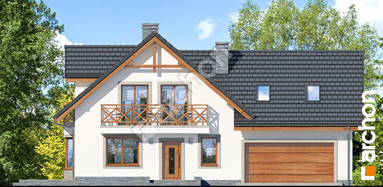 Передний фасад Дом в рододендронах 3 (Г2)