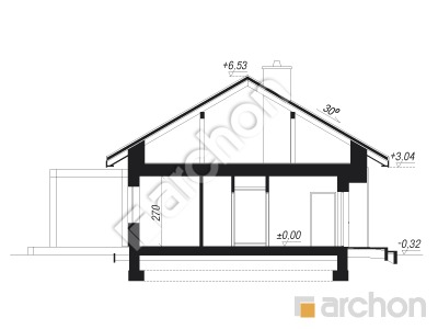 Проект дома ARCHON+ Дом в овсянницах 4 Розріз будинку