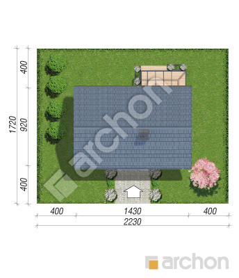 Проєкт будинку ARCHON+ Будинок у вівсянниці 4 Ситуація
