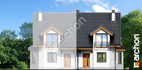 Передний фасад Дом под гинко 2 вер.2