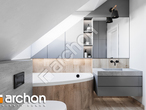 Проект будинку ARCHON+ Будинок в брусниці (ГН) візуалізація ванни (візуалізація 3 від 3)