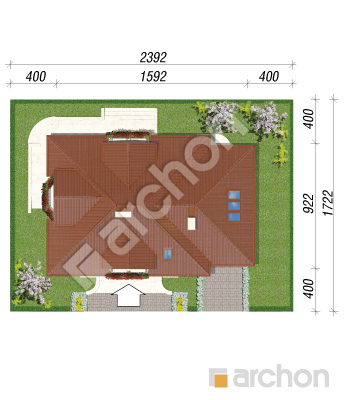Проект дома ARCHON+ Дом в нектаринах 2 (П) вер.2 Ситуація