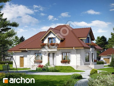 Проект дома ARCHON+ Дом в нектаринах 2 (П) вер.2 Вид 2