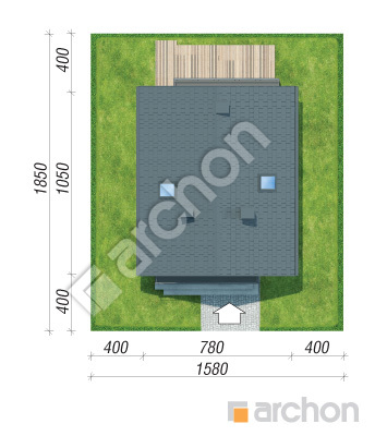 Проект дома ARCHON+ Дом в сон-траве 5 Ситуація